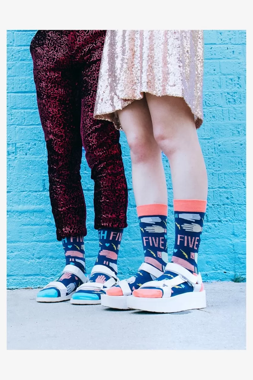 Ties Alynn® X Lisa Congdon High Five Coral Women's Sock New
