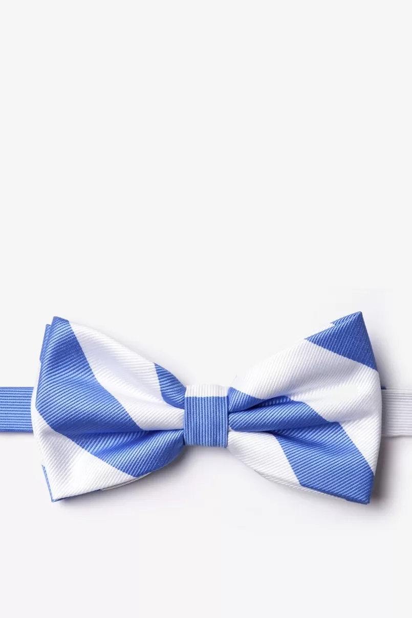Ties Carolina Blue & White Stripe Light Blue Pre-Tied Bow Tie LightBlue&White Sale