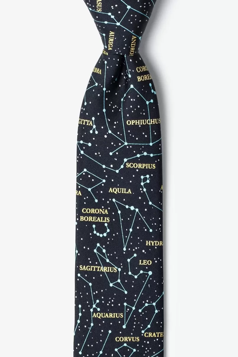 Ties Connect the Dots Black Skinny Tie Cheap