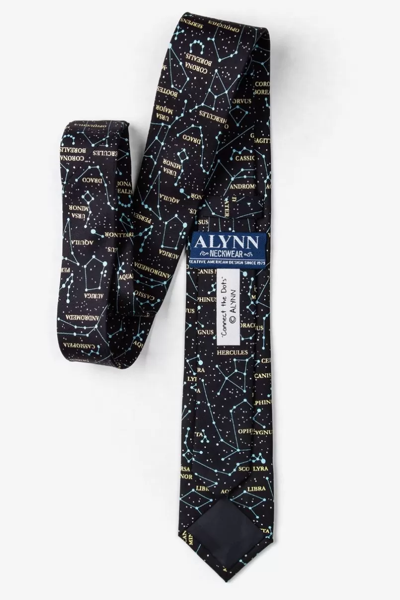 Ties Connect the Dots Black Skinny Tie Cheap